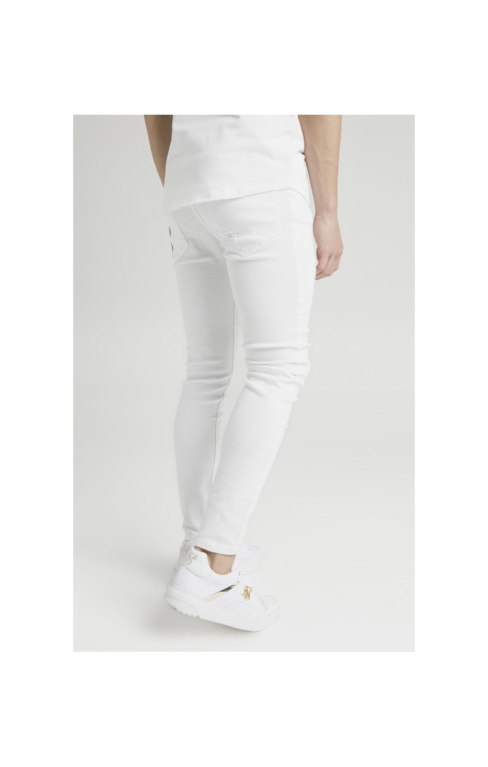 Illusive London Distressed Skinny Jeans - White (2)