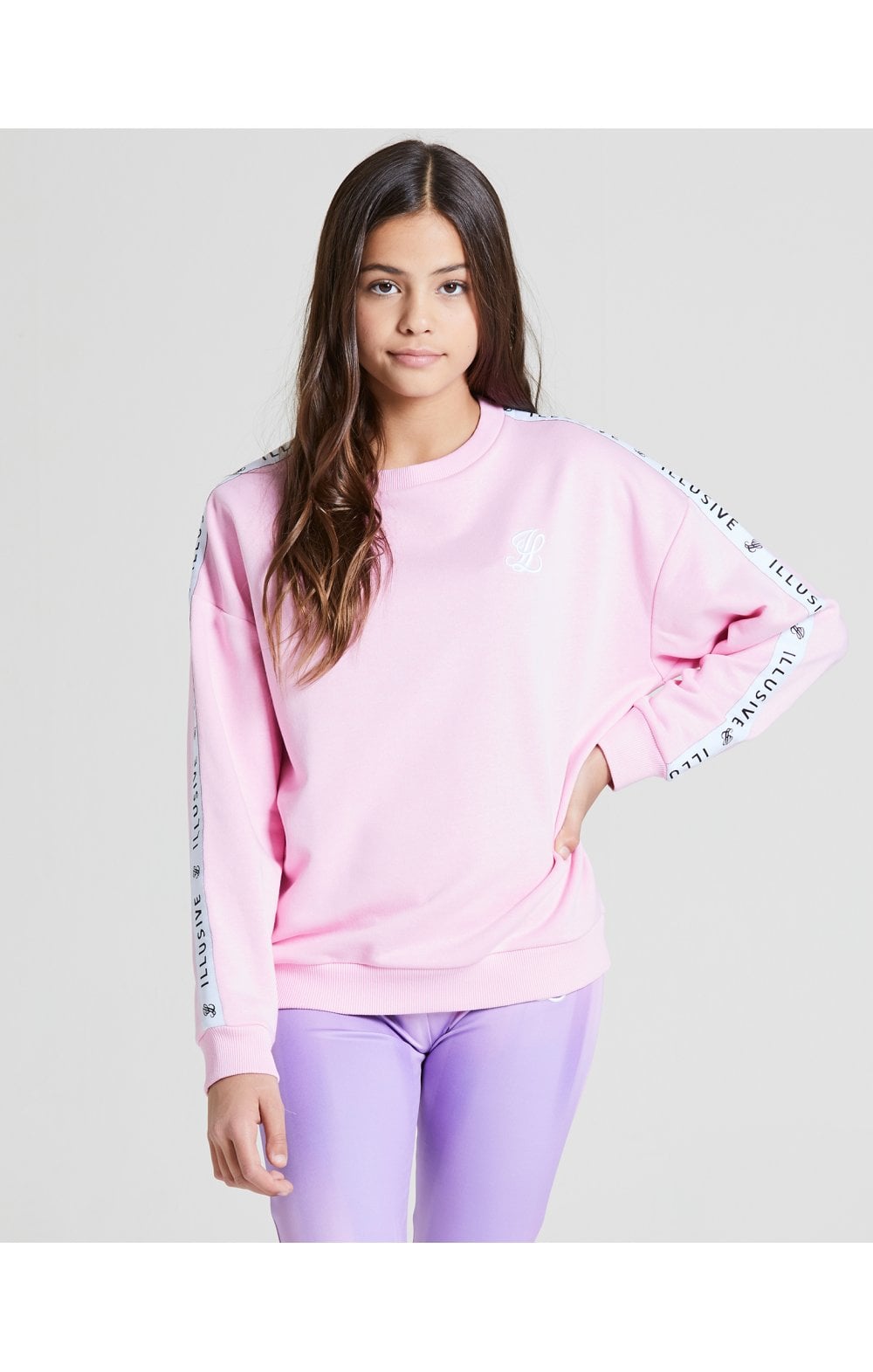 Illusive London Crew Neck Sweater - Pink (1)