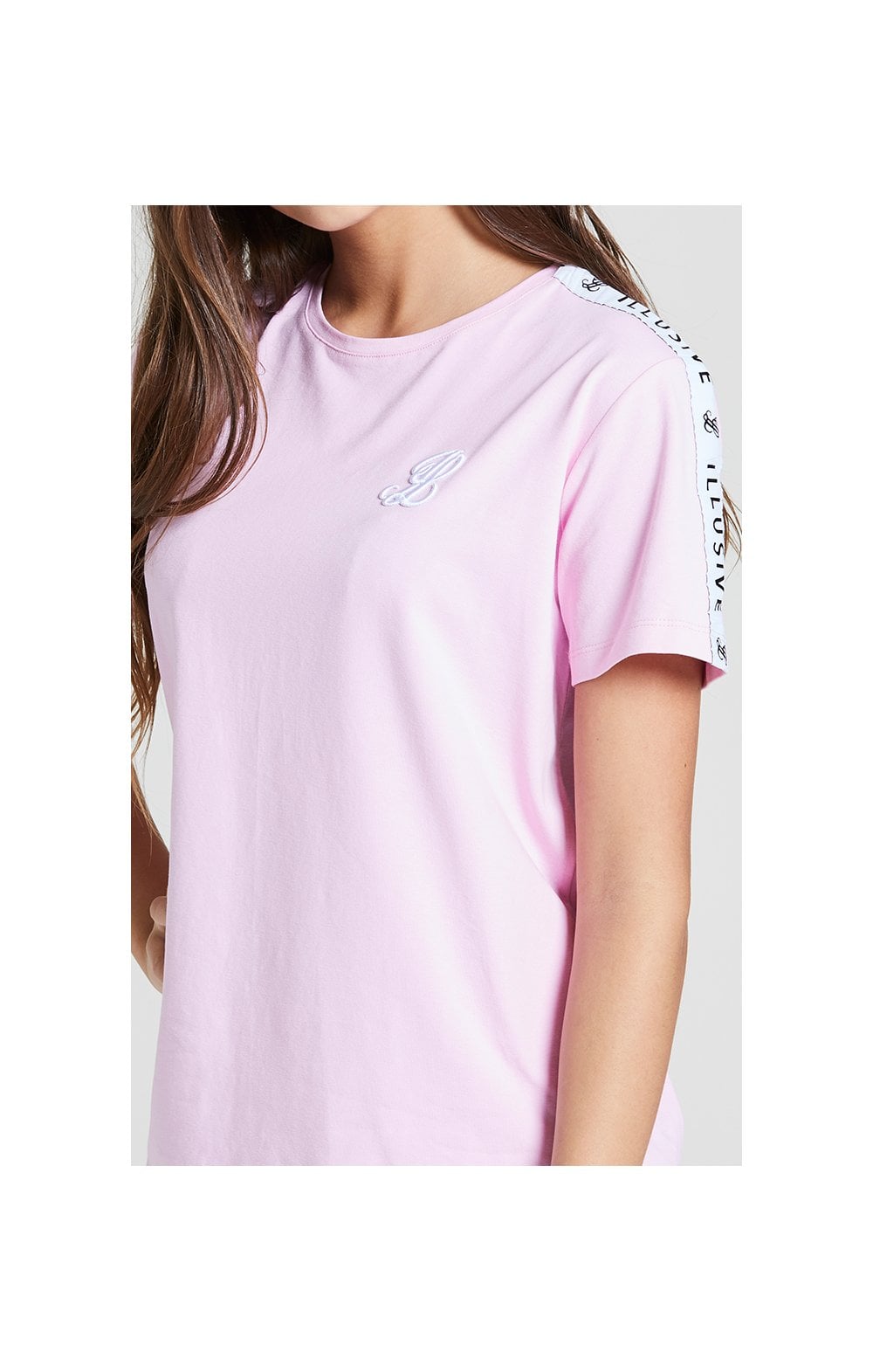 Illusive London BF Fit Taped Tee - Pink (1)