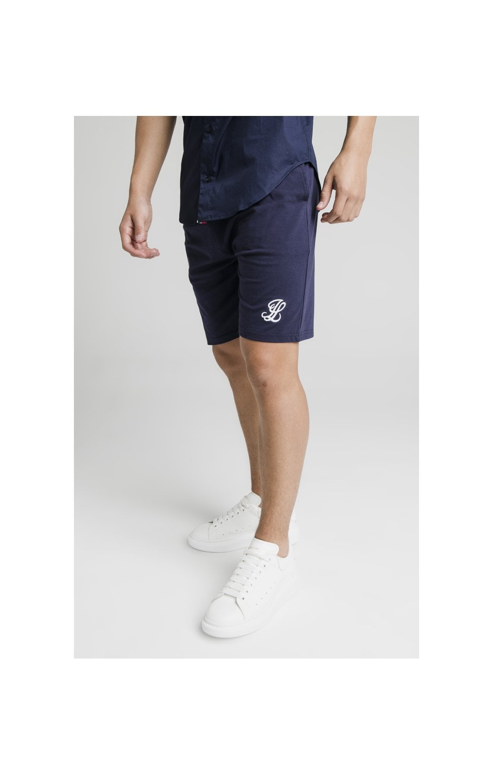 Illusive London Side Tape Jersey Shorts - Navy