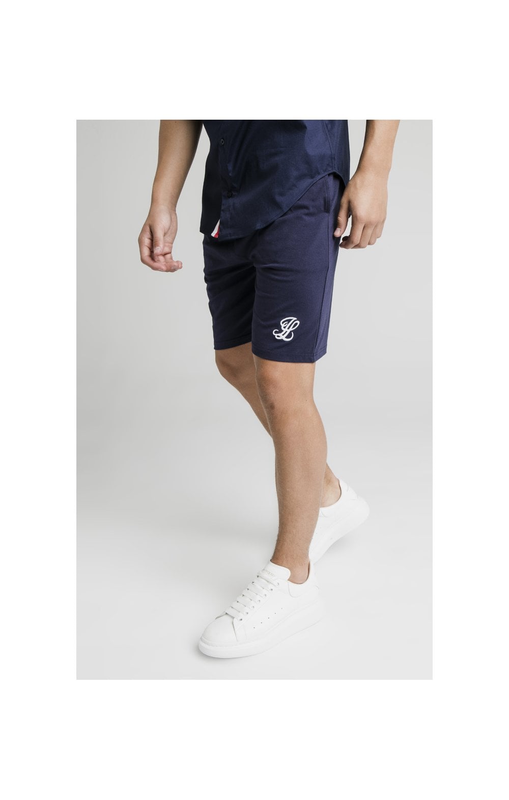 Illusive London Side Tape Jersey Shorts - Navy (2)