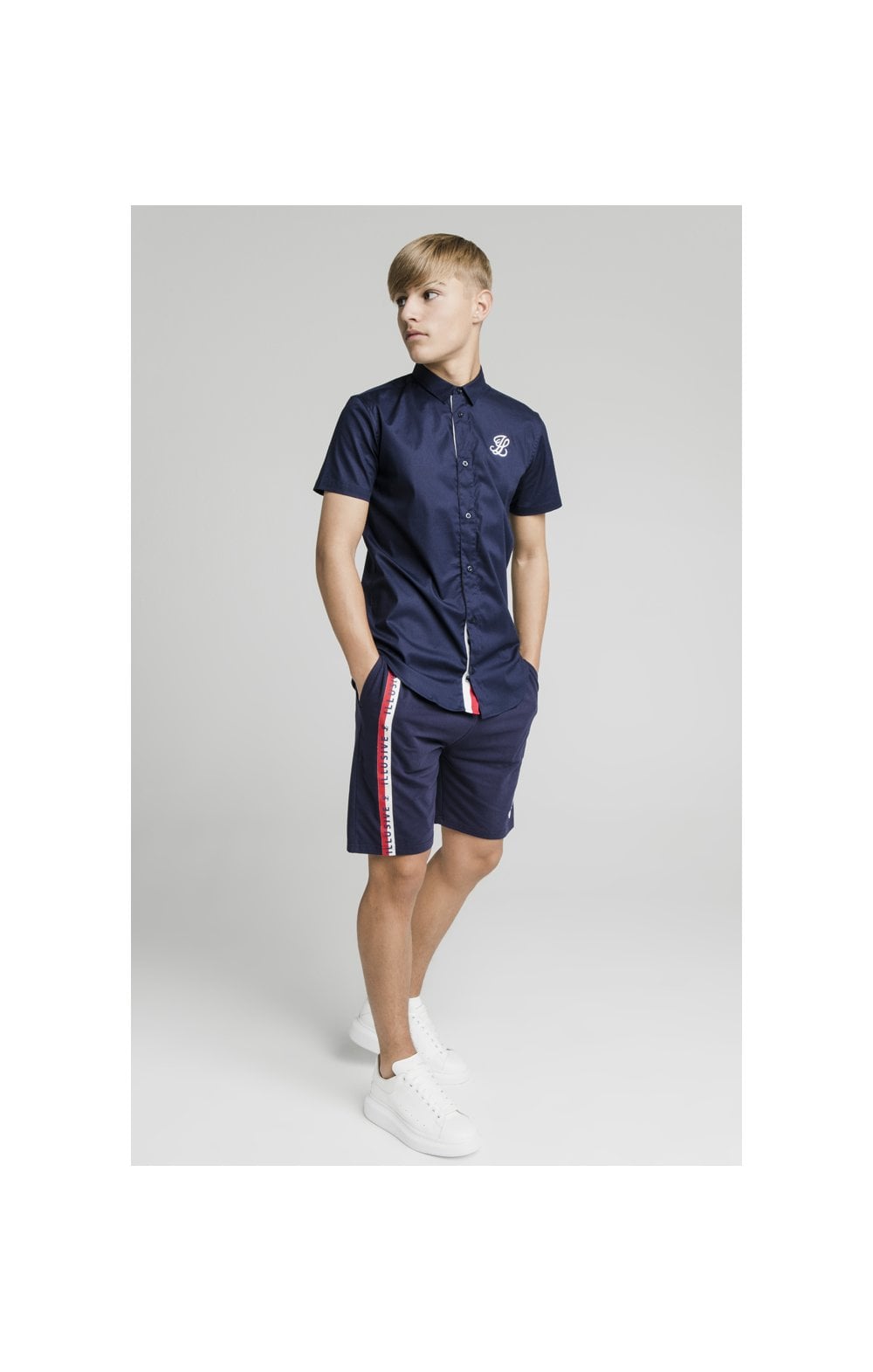 Illusive London Side Tape Jersey Shorts - Navy (5)