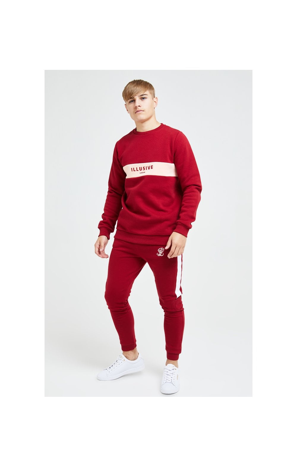 Illusive London Divergence Crew Sweater - Red & Pink (3)