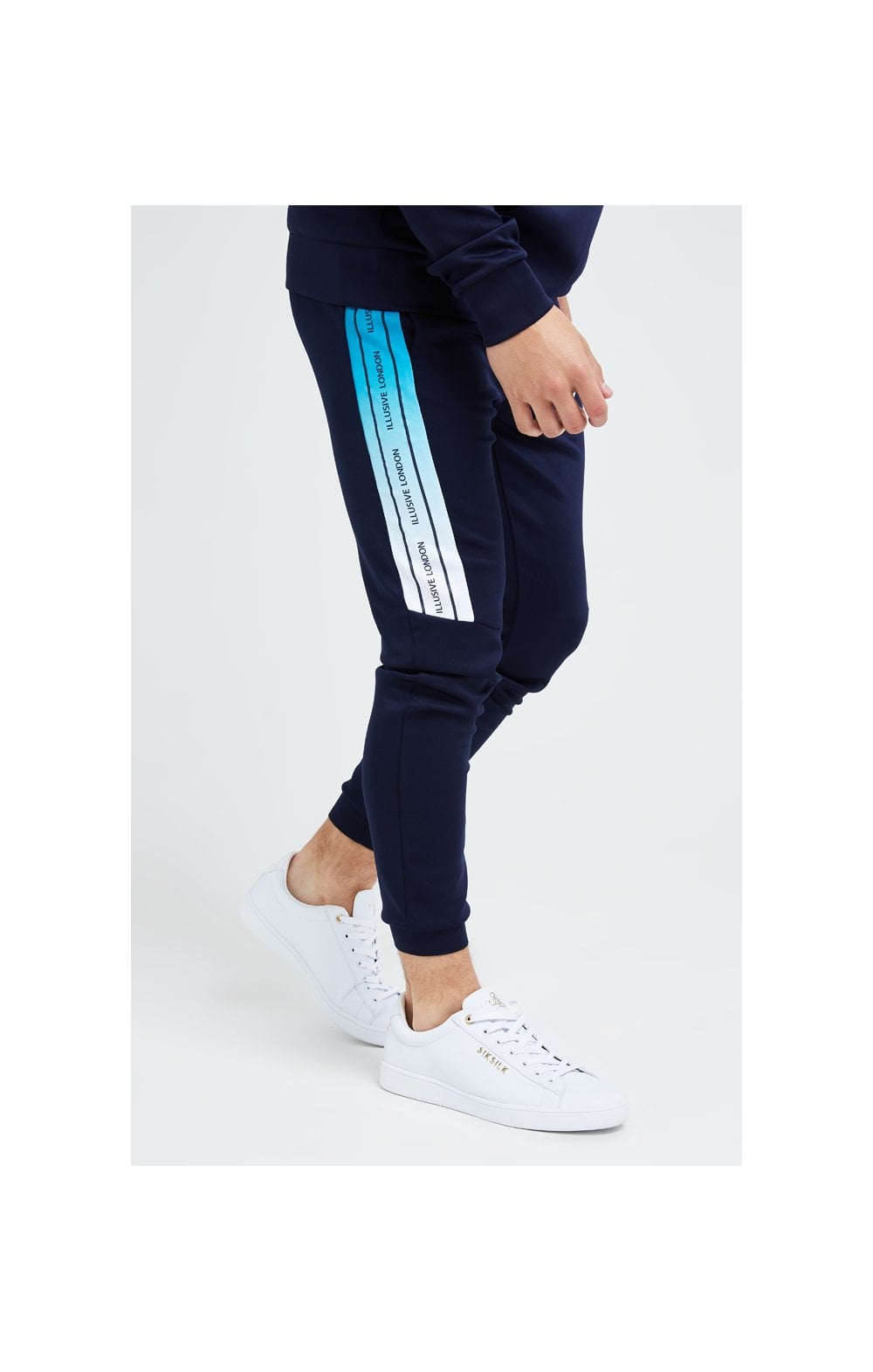 Illusive London Flux Taped Joggers - Navy & Blue (1)
