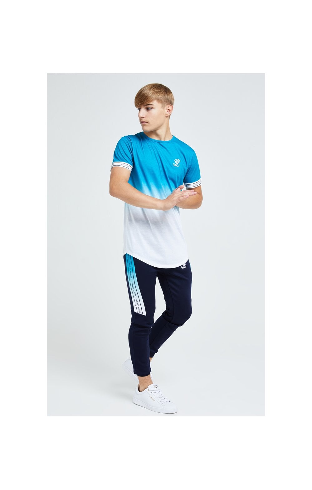 Illusive London Flux Taped Joggers - Navy & Blue (4)