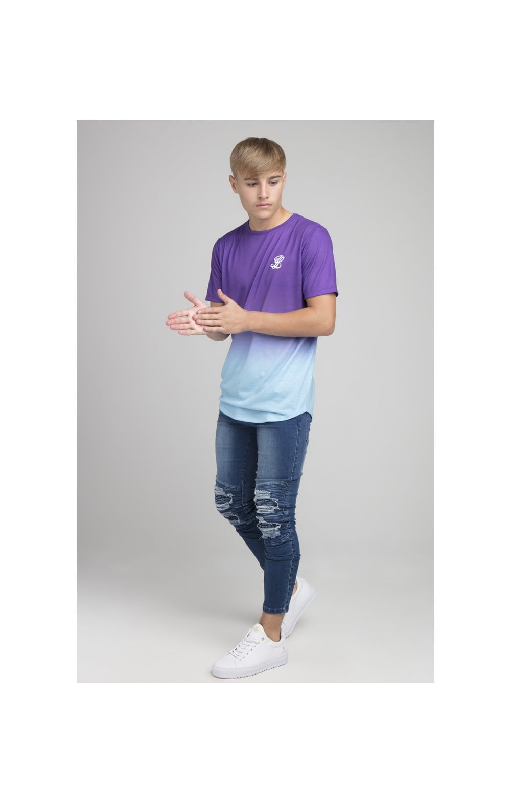 Boys Illusive Purple Fade T-Shirt (2)