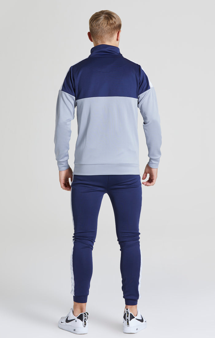 Illusive London Taped Funnel Neck - Navy & Grey (4)
