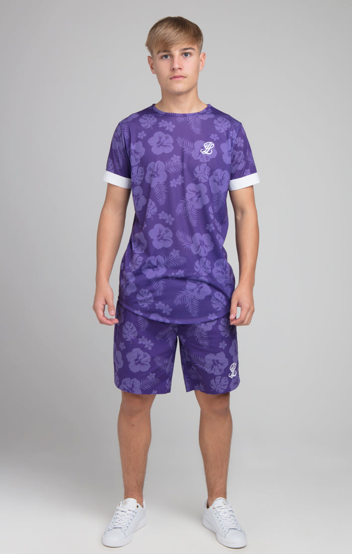 Boys Illusive Purple Floral T-Shirt (2)
