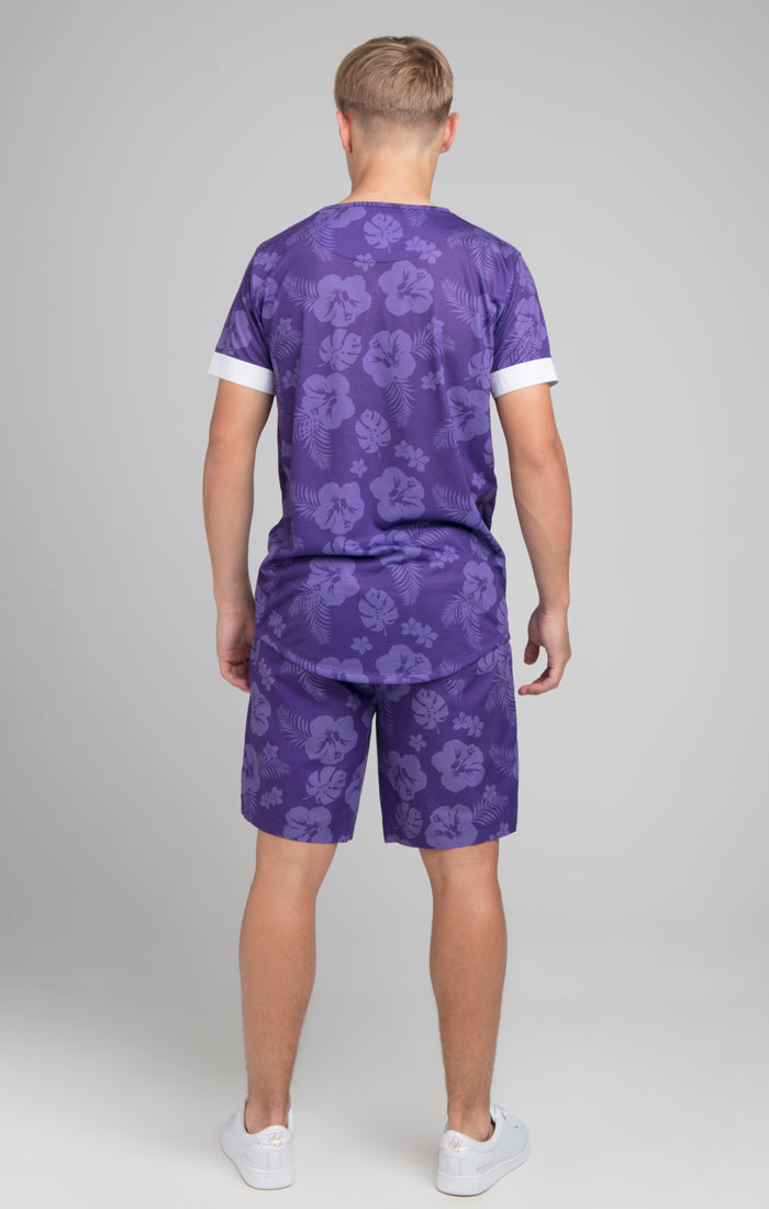 Boys Illusive Purple Floral T-Shirt (4)