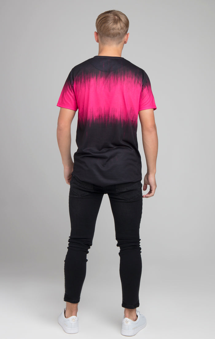 Illusive London Tie Dye Fade Tee - Black & Pink (4)